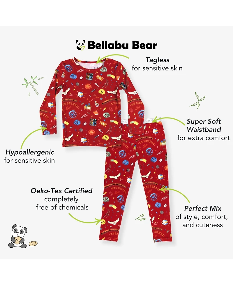 Bellabu Bear Unisex Kids' Hogwarts Express Set of 2 Piece Pajamas