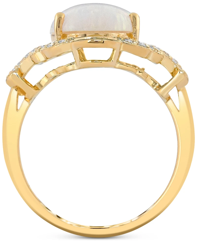 Blue Topaz (7 ct. t.w) Oval Ring 14K Gold Plated Sterling Silver