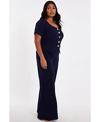 Quiz Women's Button Detail Palazzo jumpsuit