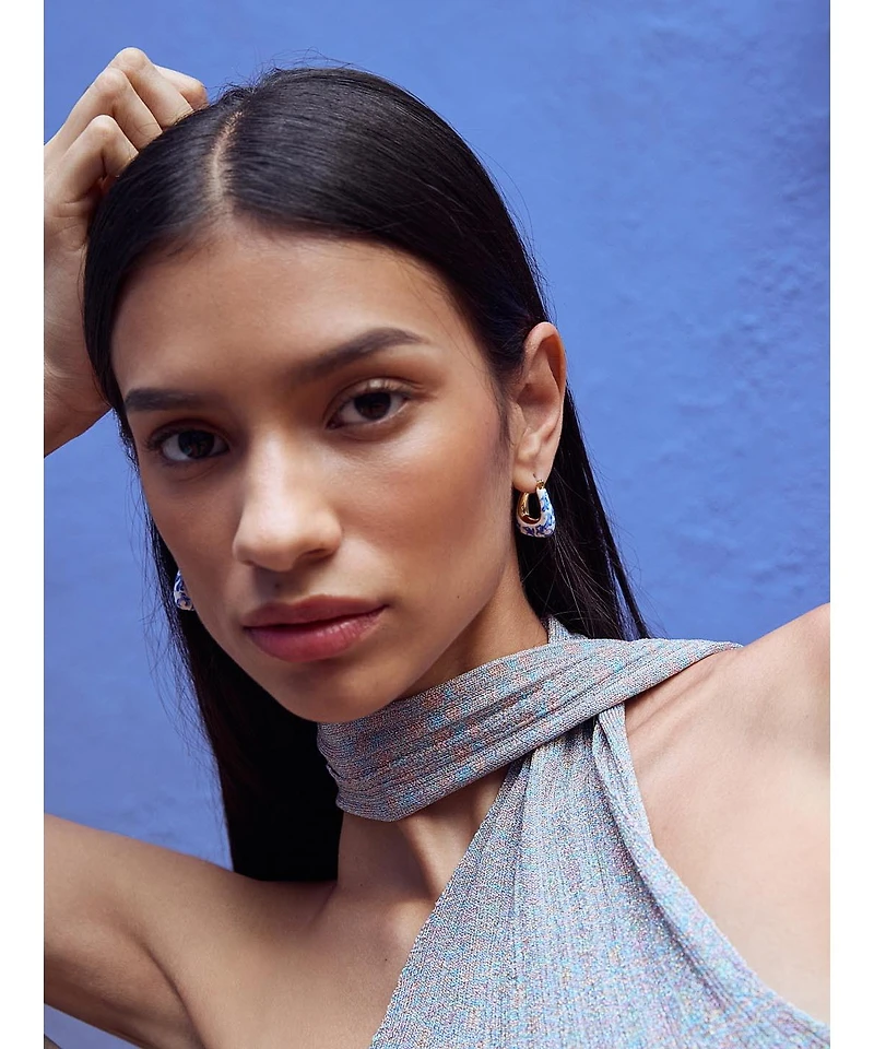 Ana Luisa - Statement Earrings - Dakota Marble Blue
