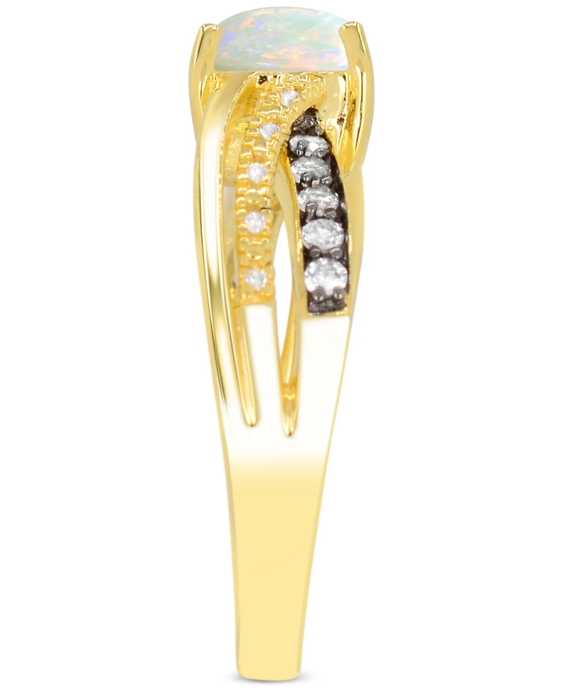 Lab-Grown Ruby (2 ct. t.w.) & Diamond Accent Swirl Ring 14k Gold-Plated Sterling Silver