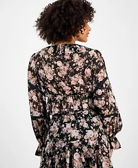 And Now This Women's Ruffled-Cuff Balloon-Sleeve Top, Macy's Exclusive