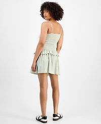 And Now This Women's Gingham Cotton Ruffled Mini Dress, Exclusively at Macy's