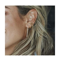 14K Gold-Plated Textured Mini Huggie Earrings