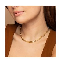 14K Gold-Plated Thin Linked Up Necklace Mid, 16" + 2" extender