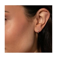 14K Gold-Plated Star Power Huggie Earrings, 0.45"
