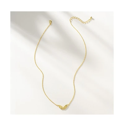 14K Gold-Plated Protection Necklace, 16" + 2" extender