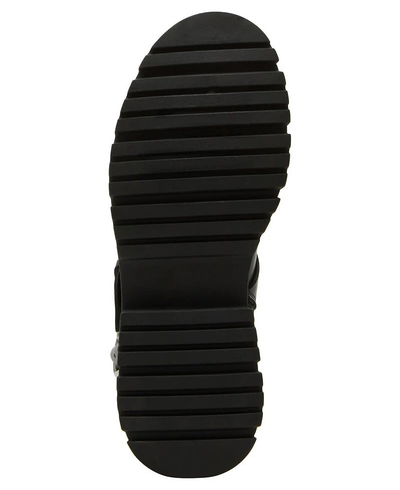 Madden Girl Women's Mally Moto Buckle Lug Sole Boots