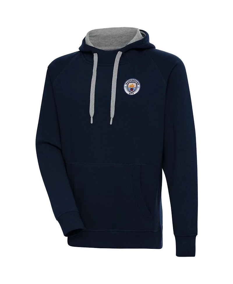 Antigua Men's Navy Manchester City Takeover Pullover Hoodie