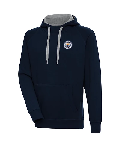 Antigua Men's Navy Manchester City Takeover Pullover Hoodie