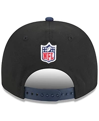 New Era Big Boys and Girls Black/Navy New England Patriots 2025 Nfl Draft A-Frame 9FIFTY Snapback Hat