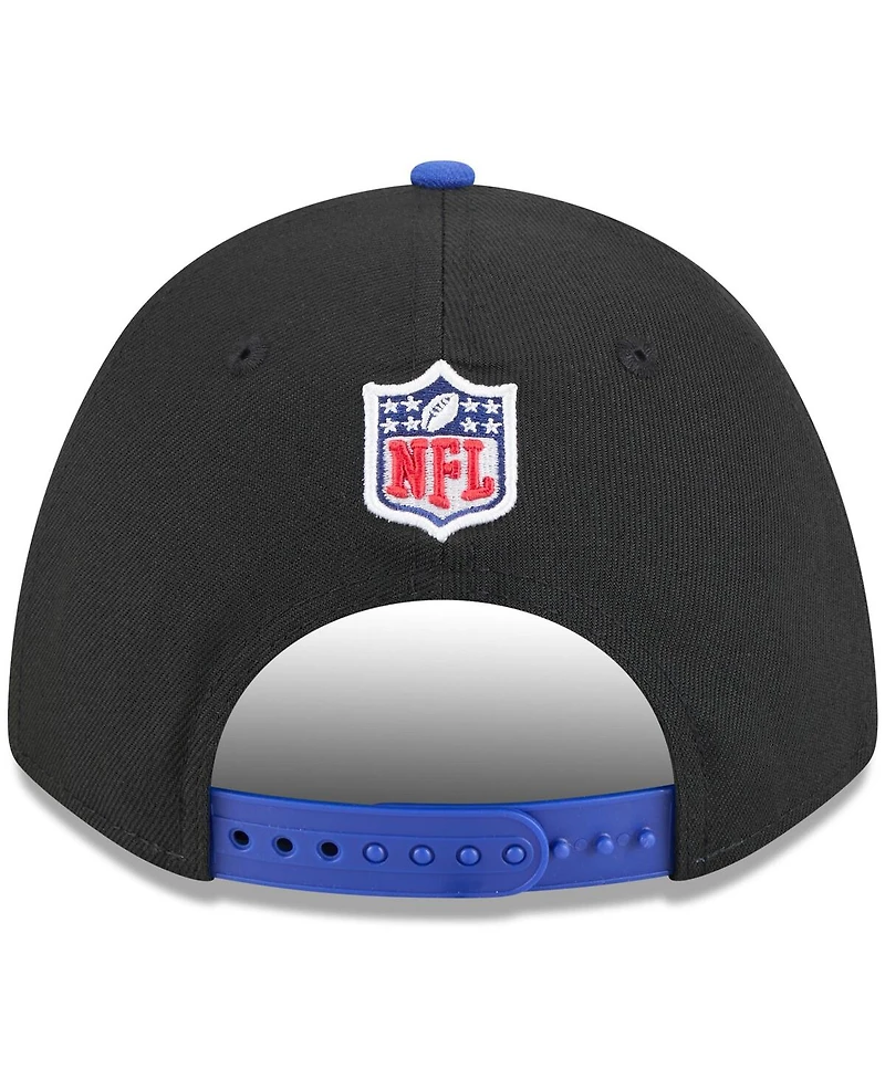 New Era Big Boys and Girls Black/Royal Buffalo Bills 2025 Nfl Draft 9FORTY A-Frame M-Crown Adjustable Hat