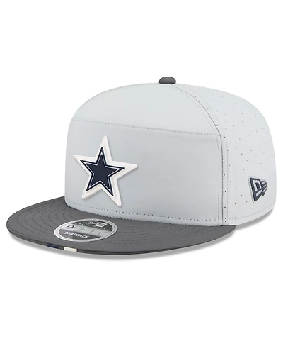 New Era Men's Gray/Graphite Dallas Cowboys 2025 Nfl Training Camp Split Panel 9FIFTY Snapback Hat