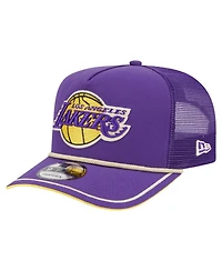 New Era Men's Purple Los Angeles Lakers Vintage Team Rope A-Frame 9FIFTY Snapback Hat
