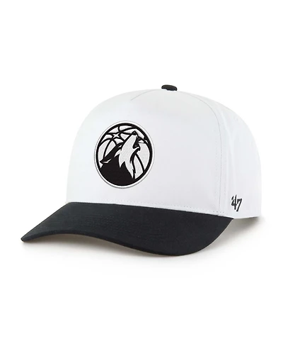 '47 Brand Men's Minnesota Timberwolves White/Black Hitch Adjustable Hat