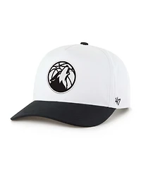 '47 Brand Men's Minnesota Timberwolves White/Black Hitch Adjustable Hat