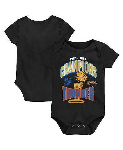 Outerstuff Baby Boys and Girls Black Oklahoma City Thunder 2025 Nba Finals Champions Bodysuit