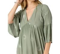 O'Neill Juniors' Pennie V-Neck Ruffle-Sleeve Mini Dress