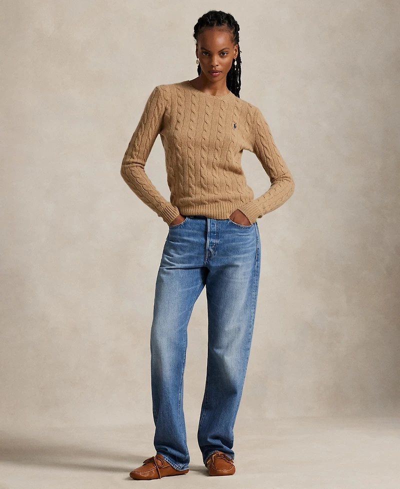 Polo Ralph Lauren Women's Cable Wool-Cashmere Crewneck Sweater