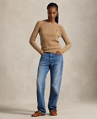 Polo Ralph Lauren Women's Cable Wool-Cashmere Crewneck Sweater
