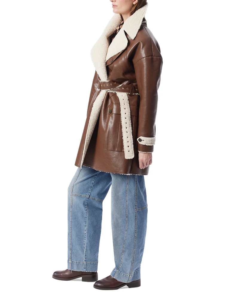 Dee Ocleppo Women's Irene Faux-Shearling Belted Coat