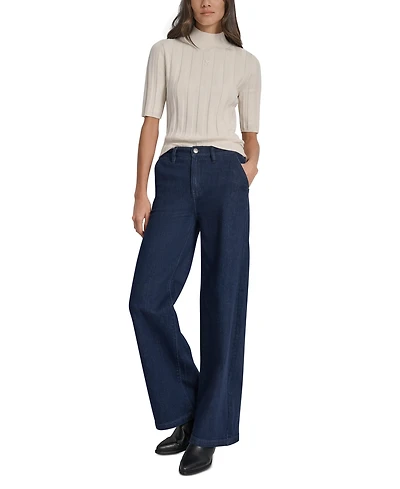 Dkny Jeans Petite High-Rise Tailored Trouser