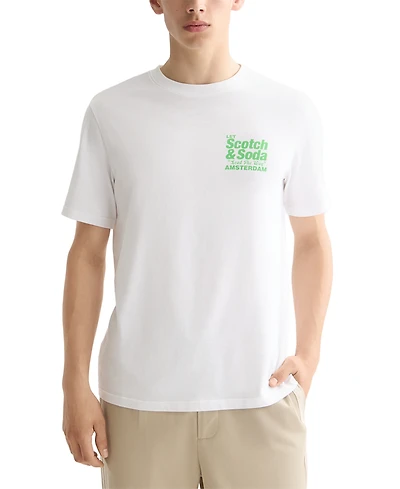 Scotch & Soda Men's Short Sleeve Logo Graphic Crewneck T-Shirt