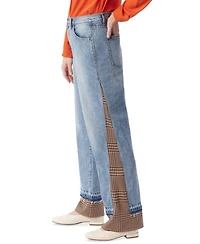 Dee Ocleppo Women's Autumn Mixed-Media Regular-Fit Jeans - Lakeside Wash