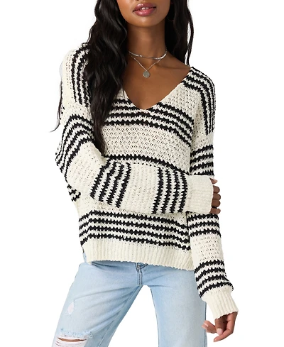 O'Neill Juniors' Iyla V-Neck Long-Sleeve Cotton Sweater