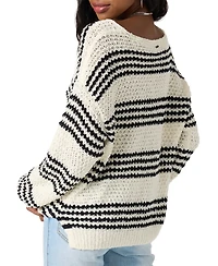 O'Neill Juniors' Iyla V-Neck Long-Sleeve Cotton Sweater