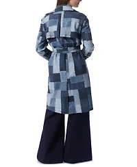 Dee Ocleppo Women's Cassie Patchwork Tie-Belt Trench Coat
