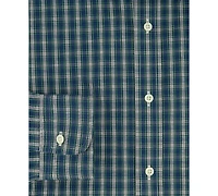 Brooks Brothers Men's Regular-Fit Polo Button- Down Collar Tartan Plaid Dress Shirt