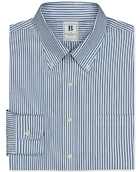 Brooks Brothers Men's Regular-Fit Polo Button-Down Collar Non-Stripe Dress Shirt