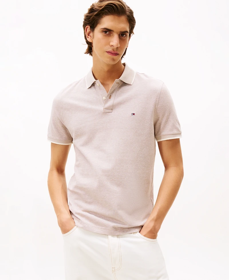 Tommy Hilfiger Men's Regular-Fit Tipped Linen Polo Shirt