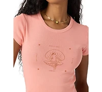 O'Neill Juniors' Shell Of A Time Cotton Graphic Top