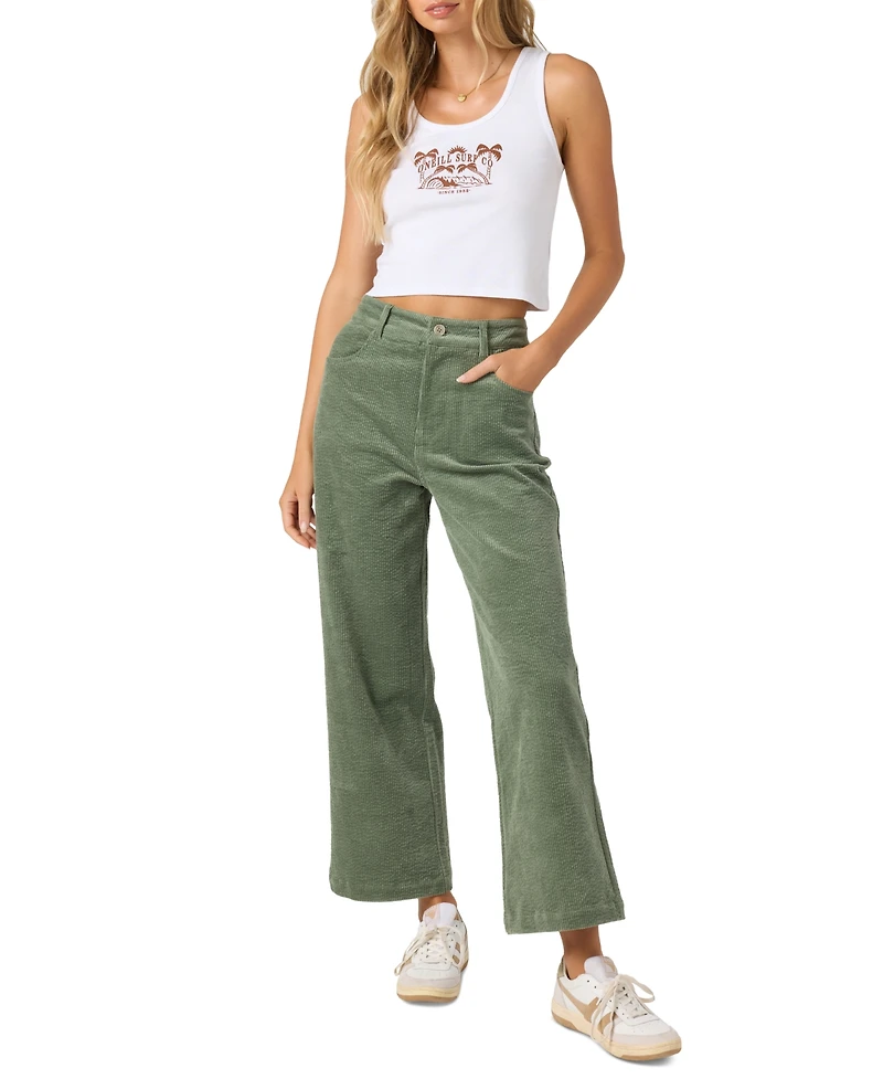 O'Neill Juniors' Langford Corduroy Mid-Rise Pants