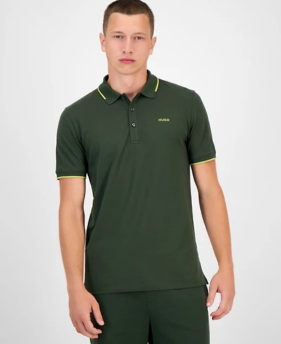 Hugo Boss Men's Dinoso Slim Fit Short Sleeve Tipped Polo Shirt