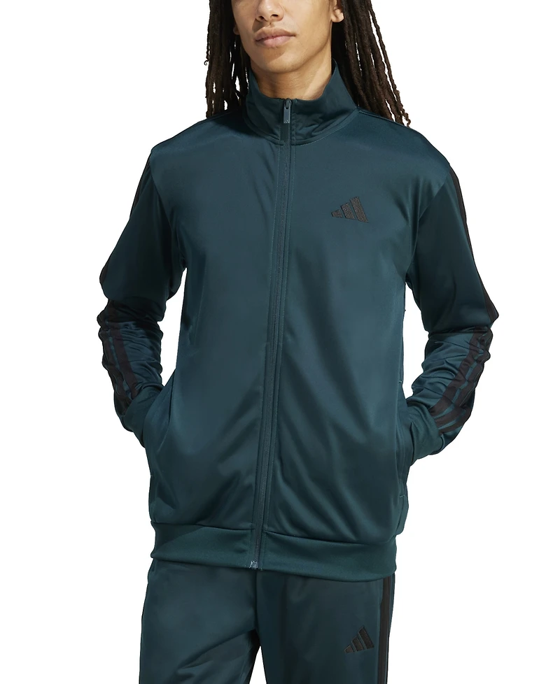 adidas Men's 3 Stripes Tricot Regular Track Top