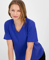 Eileen Fisher Women's V-Neck Cotton T-Shirt