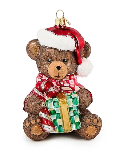 MacKenzie-Childs Courtly Check Teddy Bear Ornament