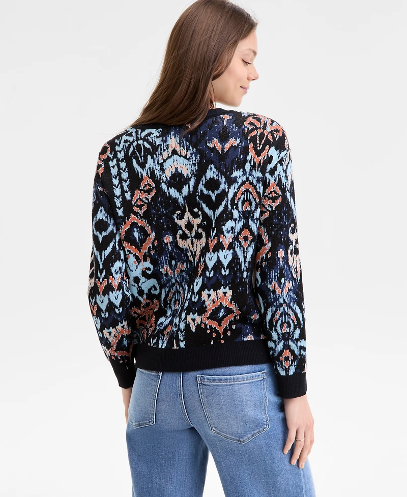 Liverpool Los Angeles Women's Printed Long-Sleeve Crewneck Sweater