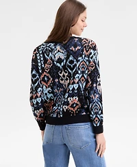 Liverpool Los Angeles Women's Printed Long-Sleeve Crewneck Sweater