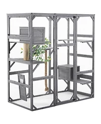 Streamdale Furniture Outdoor Cat House Catio with Condos