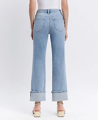Flying Monkey Women's High Rise Slim Wide Leg Jeans