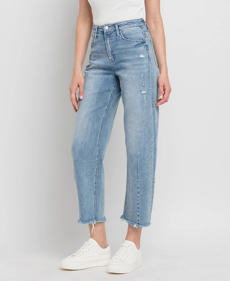 Flying Monkey Women's Super High Rise Barrel Jeans