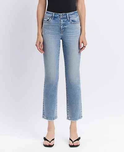 Flying Monkey Women's High Rise Straight Jeans