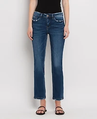 Flying Monkey Women's Mid Rise Slim Straight Jeans