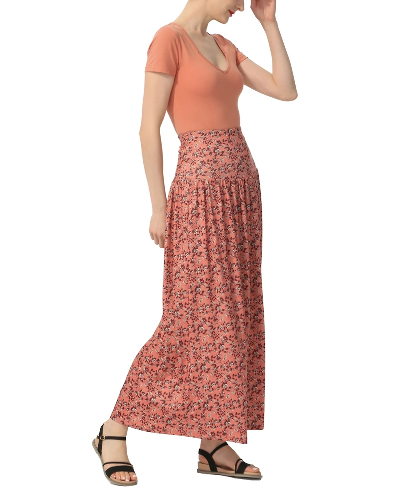 kimi + kai Women's Tiered Pull On Maxi Skirt