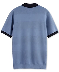 Scotch & Soda Men's Short Sleeve Tone-on-Tone Polo Shirt