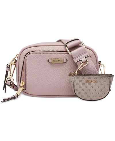Calvin Klein Zulle Top Zipper Camera Bag with Signature Hang Off